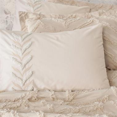 Cotton Box Limi Crimp Yatak Örtülü Nevresim Takımı Çift Kişilik Bej