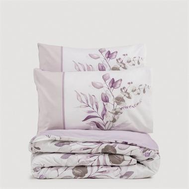 Cotton Box Mode Line Ranforce Nevresim Takımı Çift Kişilik Nadıa Lila 200x220
