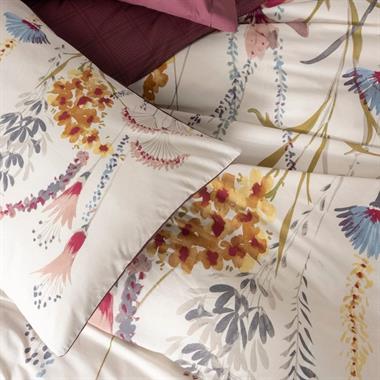 Cotton Box Modeline Flos Ranforce %100 Pamuk Çift Kişilik Nevresim Takımı Bordo 200x220 cm