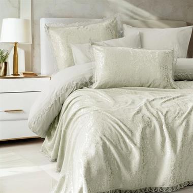 Cotton Box Pikelı Nevresim Takımı Chı Chı Velora Adaçayı Çift Kişilik