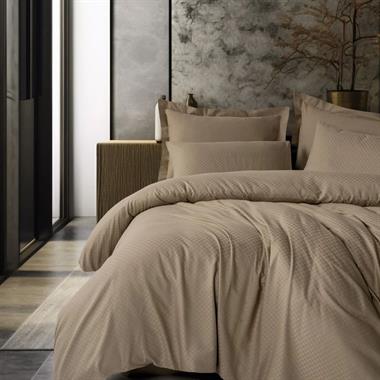 Cotton Box Plaid Ranforce %100 Pamuk Çift Kişilik Nevresim Takımı Vizon 200x220 cm