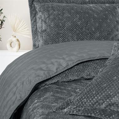 Cotton Box Softness Boleta Çift Kişilik Yatak Örtüsü Seti 260x230 cm Koyu Gri