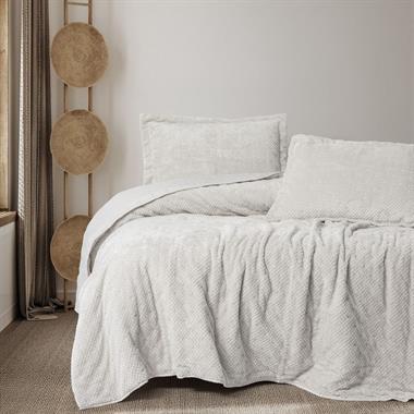 Cotton Box Softness Boleta Çift Kişilik Yatak Örtüsü Seti 260x230 cm Taş