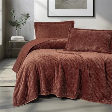 Cotton Box Softness Boleta Çift Kişilik Yatak Örtüsü 260x230 cm Kiremit