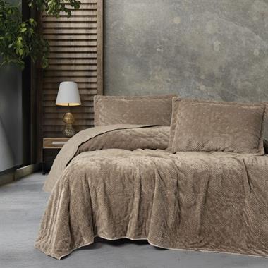 Cotton Box Softness Boleta Yatak Örtüsü Bej 260x230 cm