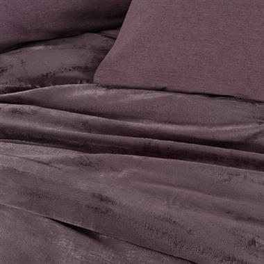 Cotton Box Velvet Flossy Çift Kişilik Pamuk Nevresim Takımı Mürdüm