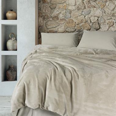 Cotton Box Velvet Flossy Çift Kişilik Nevresim Takımı Taş 200x220 cm