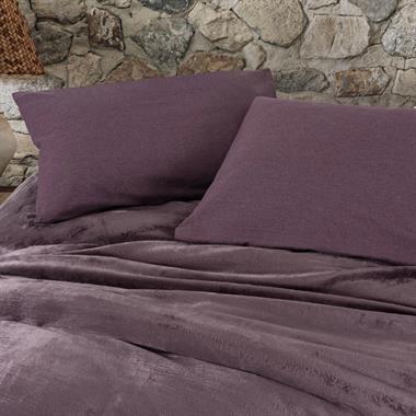 Cotton Box Velvet Flossy Çift Kişilik Pamuk Nevresim Takımı Mürdüm