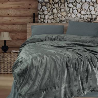 Cotton Box Velvet Rcy Flossy Çift Kişilik Nevresim Takımı Gri