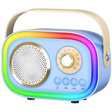 JHY K5 2 Mikrofonlu Bluetooth Kareoke Mavi