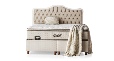 Codell Plus 160lık Baza,Başlık,Yatak Set (İst-22 Kahve)