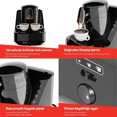 Arzum OK0040-26 Okka Elıte Türk Kahvesi Makinesi Siyah-Bakır
