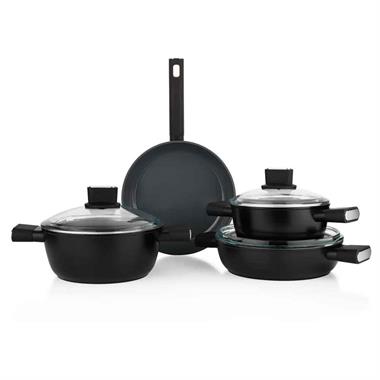 Schafer 1S7040-21003-SIY01 Titan Seramik Tencere Seti 7 Parça-Siyah