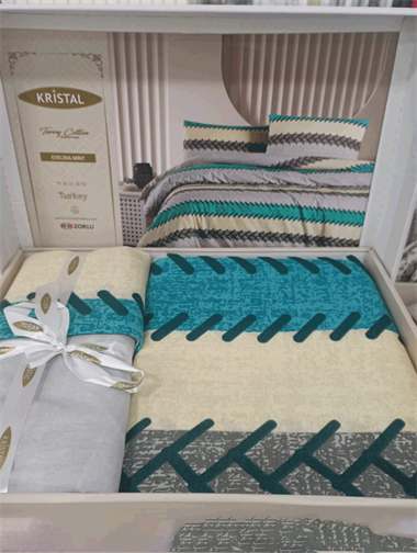 TAÇ KRİSTAL ÇİFT KİŞİLİK NEVRESİM TAKIMI 