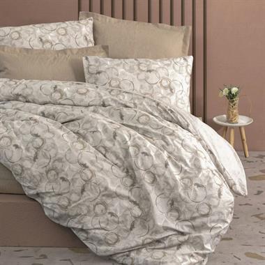 Cotton Box Minimal Tek Kişilik Lastikli Çarşaflı Nevresim Takımı Moil Bej