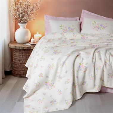 Cotton Box Estiva Tek Kişilik Pike Takımı Petal Pembe