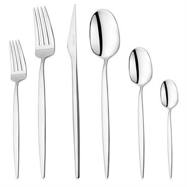 Schafer 1S2812-11001-GUM12 Hamburg 72 Parça Çatal Kaşık Bıçak Takımı-Gümüş