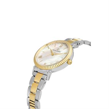 David Guner DG-8644LA-D1 Sarı Beyaz Kadın Kol Saati