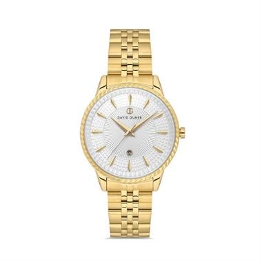 David Guner DG-8680LA-B1 Sarı Çelik Kordon Kadın Kol Saati