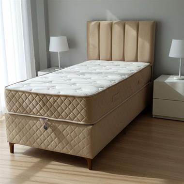 Pelkas Tek Kişilik Baza Başlık Yatak Set (90*190)