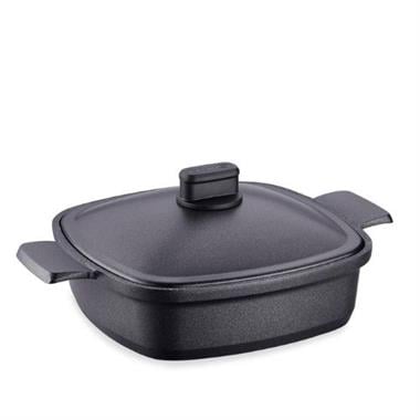 Korkmaz A2584 Casterra Kare Döküm Kısa Tencere 26x26x7