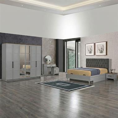 Duru 6 Kapılı Başlıklı Yatak Odası Takımı (Karyolasız)