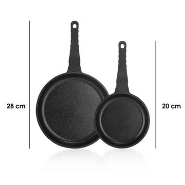 Schafer 1S2018-20002-GRI01 Famos XL Döküm Tava Seti 2 Parça-Gri