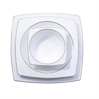 Korkmaz A8460 Bone Sel. 60 Parça Kare Yemek Takımı