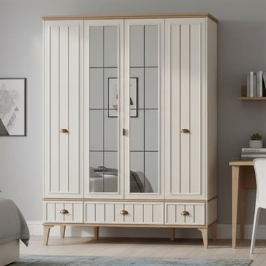 Bella Genç 4 Kapılı Gardırop