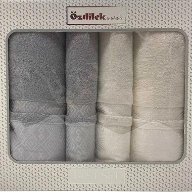 Özdilek Dory Best Set Hamam Takımı - Krem-gri