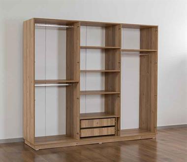 Sena 6 Kapılı Başlıklı Yatak Odası Takımı (Karyolasız-2 Aynalı)