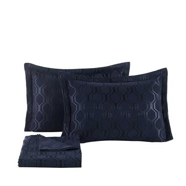 Elart Andrea Çift Kişilik  Günlük Yatak Örtüsü Lacivert