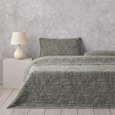 English Home Belle Bloom Çift Kişilik Yatak Örtüsü Takımı 200x220 cm Yeşil