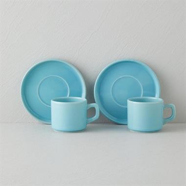 English Home Coastal Bliss Mavi Seramik Çay Fincanı Takımı 184 ml