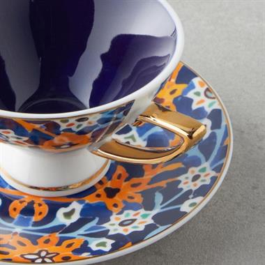 English Home Dahlia Bone China 2 Kişilik Kahve Fincan Takımı 90 ml Renkli