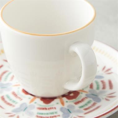 English Home Elvina Bone Porselen Kahve Fincan Takımı 90 ml Renkli 2 Kişilik