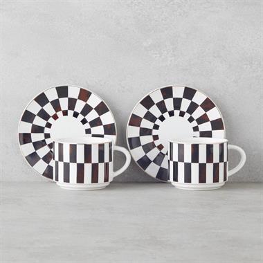 English Home Emberly Bone China Çay Fincanı Takımı 230 ml Kahverengi