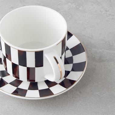 English Home Emberly Bone China Çay Fincanı Takımı 230 ml Kahverengi