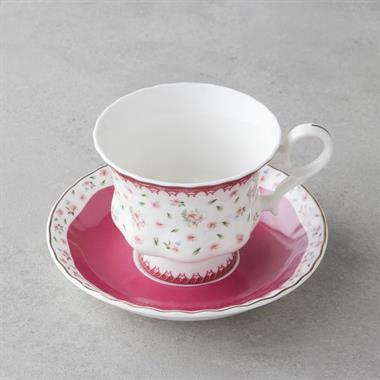 English Home Florana Bone China Çay Fincanı Takımı 220 ml 2 Kişilik Pembe