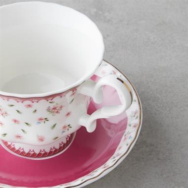 English Home Florana Bone China Çay Fincanı Takımı 220 ml 2 Kişilik Pembe