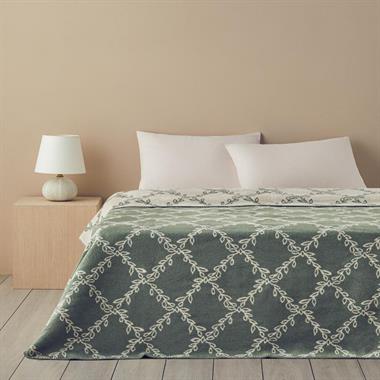 English Home Ivy Trellis %100 Pamuk Battaniye 150x200 cm Yeşil – Tek Kişilik