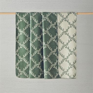 English Home Ivy trellis Battaniye 200x220 cm Yeşil