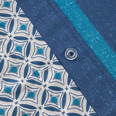 English Home Line Motion Çift Kişilik Nevresim Takımı 200x220 cm Lacivert - Bej