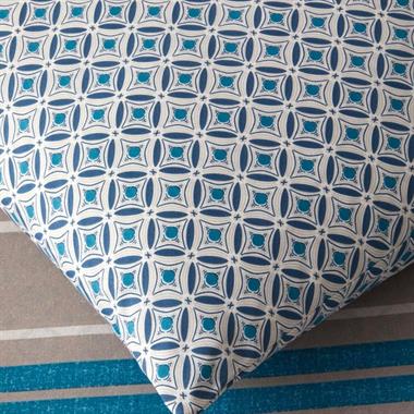 English Home Line Motion Çift Kişilik Nevresim Takımı 200x220 cm Lacivert - Bej