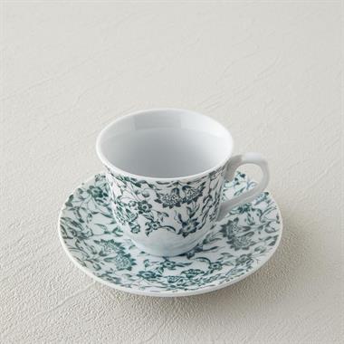 English Home Orient Yeşil Kahve Fincanı Takımı 80 ml 6 Kişilik Porselen