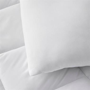 English Home Plain Beyaz Mikrofiber Çift Taraflı Yastık-Yorgan Seti 155x215 cm