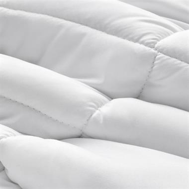 English Home Plain Beyaz Mikrofiber Çift Taraflı Yastık-Yorgan Seti Çk 195x215 cm