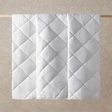 English Home Plain Beyaz Mikrofiber Çift Taraflı Yastık-Yorgan Seti 155x215 cm