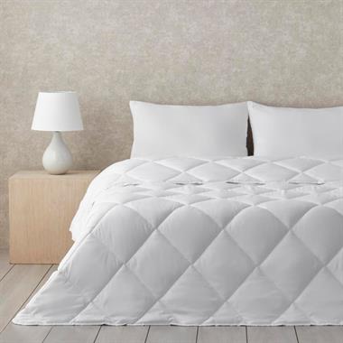 English Home Plain Beyaz Mikrofiber Çift Taraflı Yastık-Yorgan Seti 155x215 cm