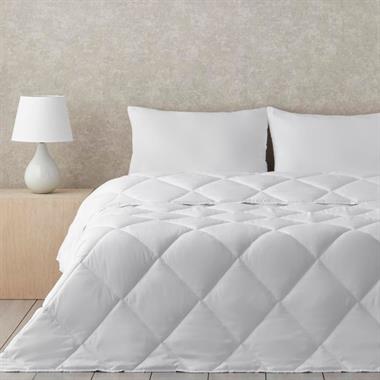 English Home Plain Beyaz Mikrofiber Çift Taraflı Yastık-Yorgan Seti Çk 195x215 cm